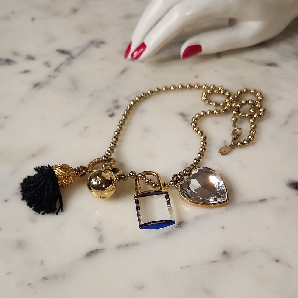Agatha Paris Vintage 4 Charm Necklace | Swarovski Crystal 🔥🔥🔥